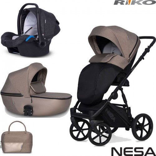 RIKO - Carrinho multifuncional NESA + KITE ISOFIX READY Nugat