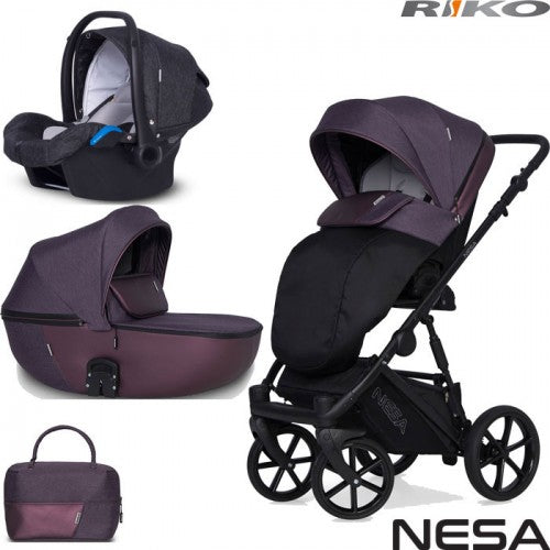 RIKO - Carrinho multifuncional NESA + KITE ISOFIX READY Plum