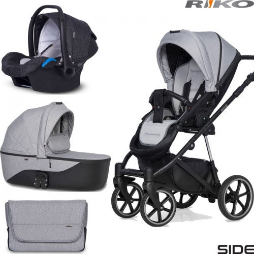 RIKO - Carrinho multifuncional SIDE (KOLORY 01-05) + KITE ISOFIX READY Cooper