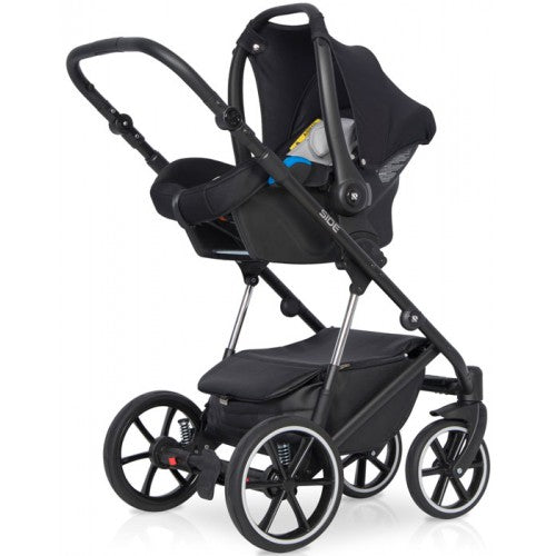 RIKO - Carrinho multifuncional SIDE (KOLORY 01-05) + KITE ISOFIX READY Rose
