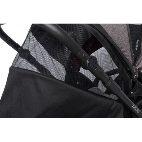 RIKO - Carrinho multifuncional SIDE (KOLORY 01-05) + KITE ISOFIX READY Anthracite