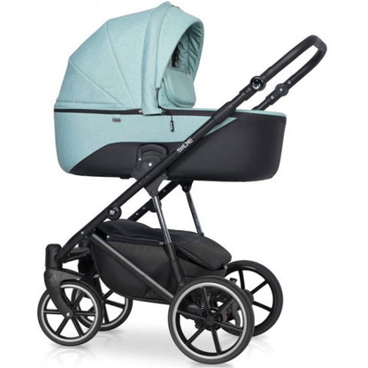 RIKO - Carrinho multifuncional SIDE (KOLORY 01-05) + KITE ISOFIX READY Rose