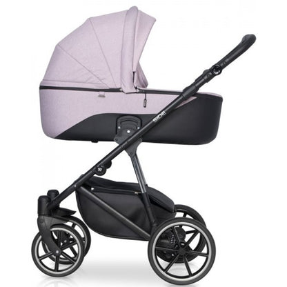 RIKO - Carrinho multifuncional SIDE (KOLORY 01-05) + KITE ISOFIX READY Rose
