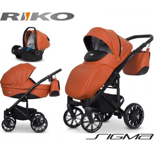 RIKO - Carrinho multifuncional SIGMA + KITE ISOFIX READY Cognac