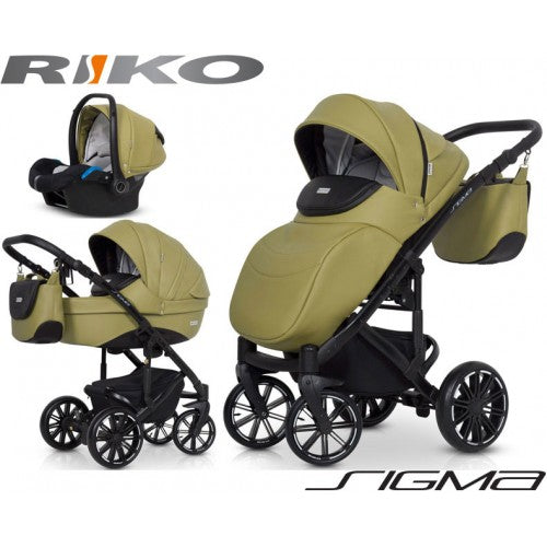 RIKO - Carrinho multifuncional SIGMA + KITE ISOFIX READY Olive