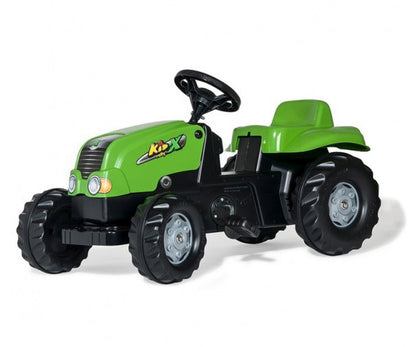 Trator Kart A Pedais Com Reboque Verde Rolly Toys