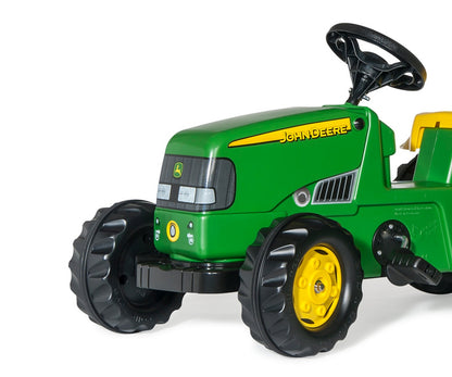 Trator John Deere Kart A Pedais Com Reboque Rolly Toys