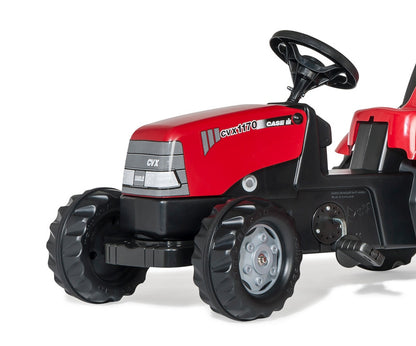 Trator Case 1170 Cvx Kart A Pedais Com Reboque Rolly Toys