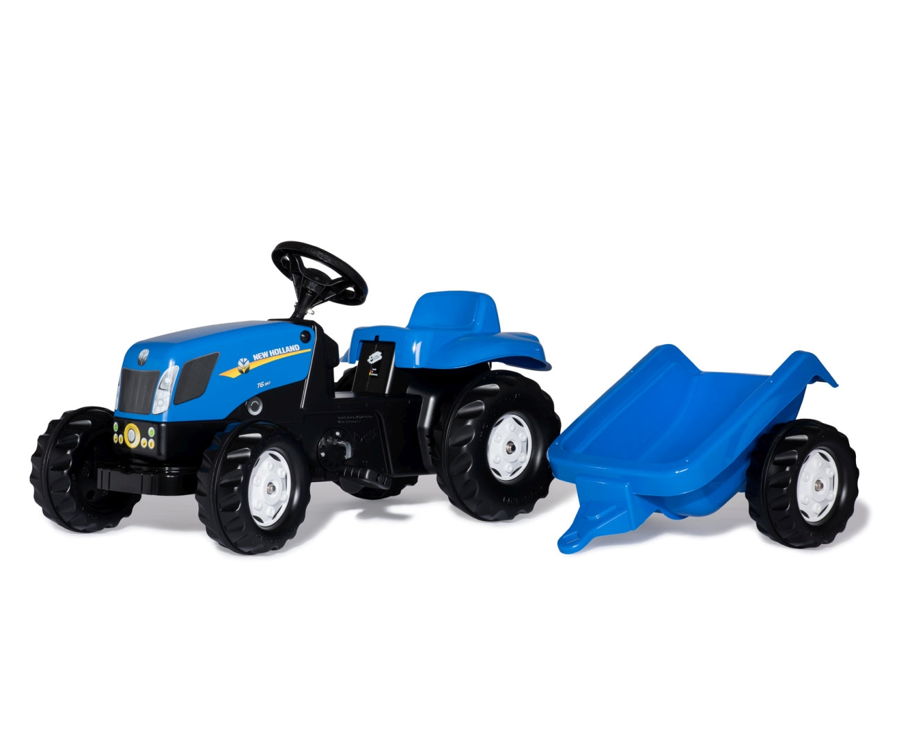 Trator Kart A Pedais New Holland Agriculture Com Reboque Rolly Toys
