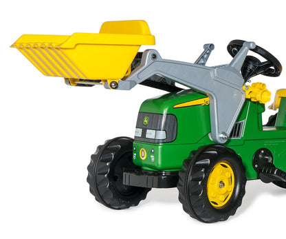 Trator Kart A Pedais John Deere Com Balde E Reboque Rolly Toys
