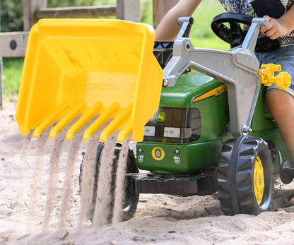 Trator Kart A Pedais John Deere Com Balde E Reboque Rolly Toys