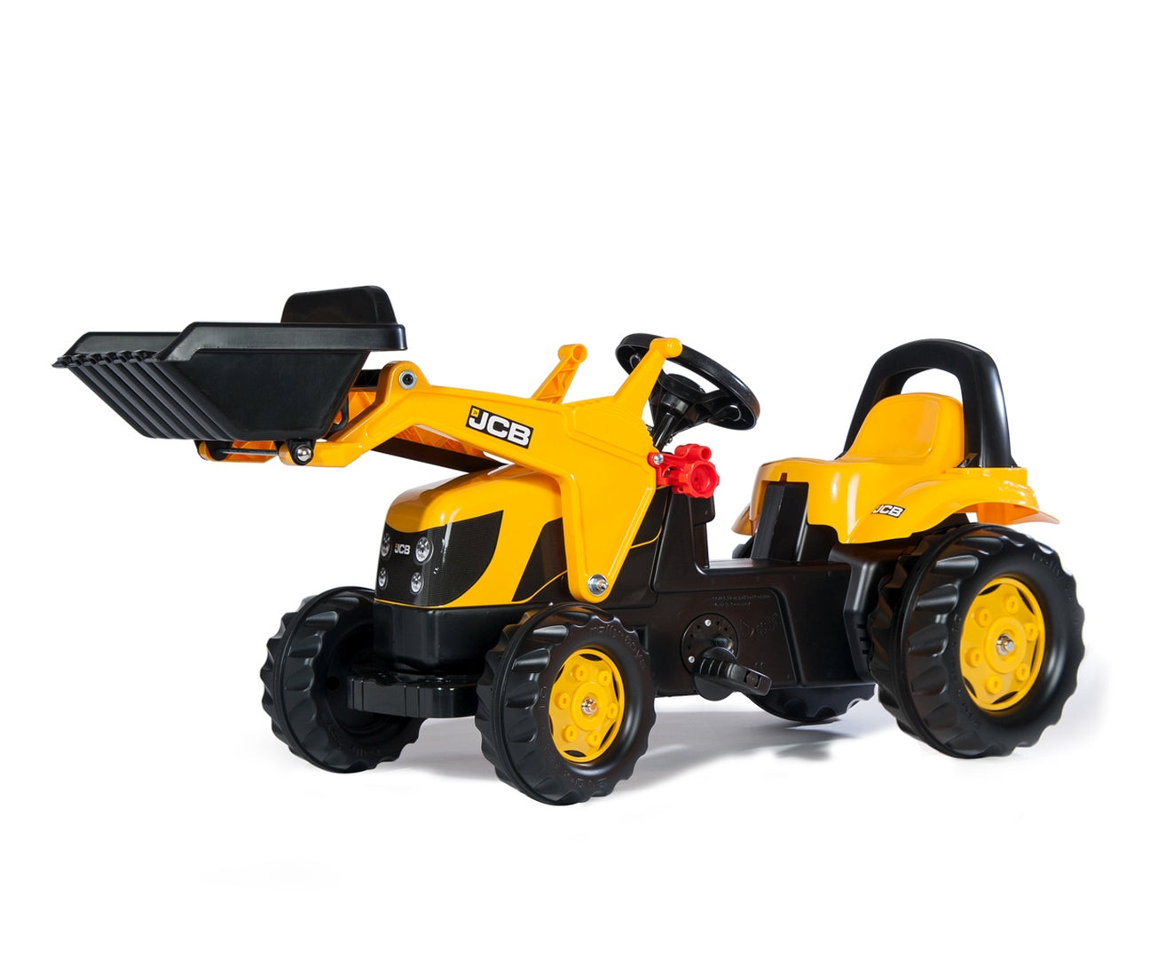 Trator Jcb Kart A Pedais Com Balde E Reboque Rolly Toys