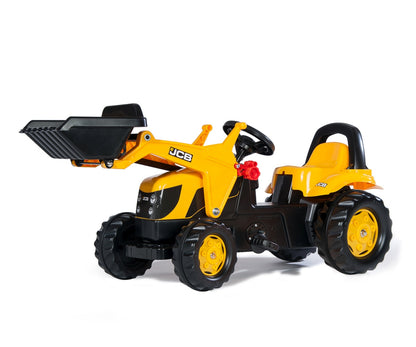 Trator Jcb Kart A Pedais Com Balde E Reboque Rolly Toys
