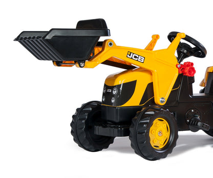 Trator Jcb Kart A Pedais Com Balde E Reboque Rolly Toys