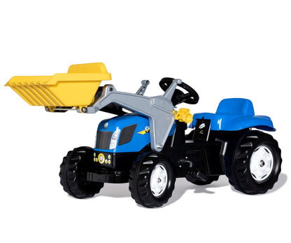 Kart A Pedais New Holland Agriculture Trator Com Balde E Reboque Rolly Toys