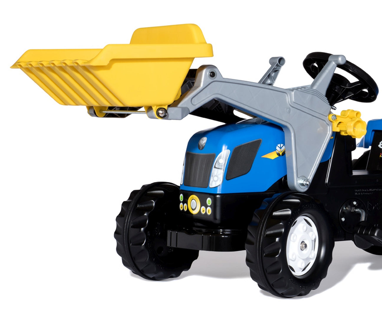 Kart A Pedais New Holland Agriculture Trator Com Balde E Reboque Rolly Toys