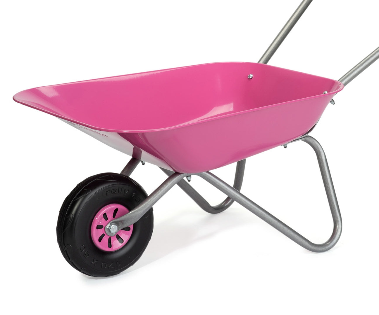 Carrinho De Mão Metálico Cor-De-Rosa Rolly Toys