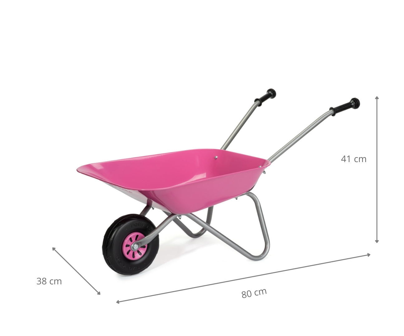 Carrinho De Mão Metálico Cor-De-Rosa Rolly Toys