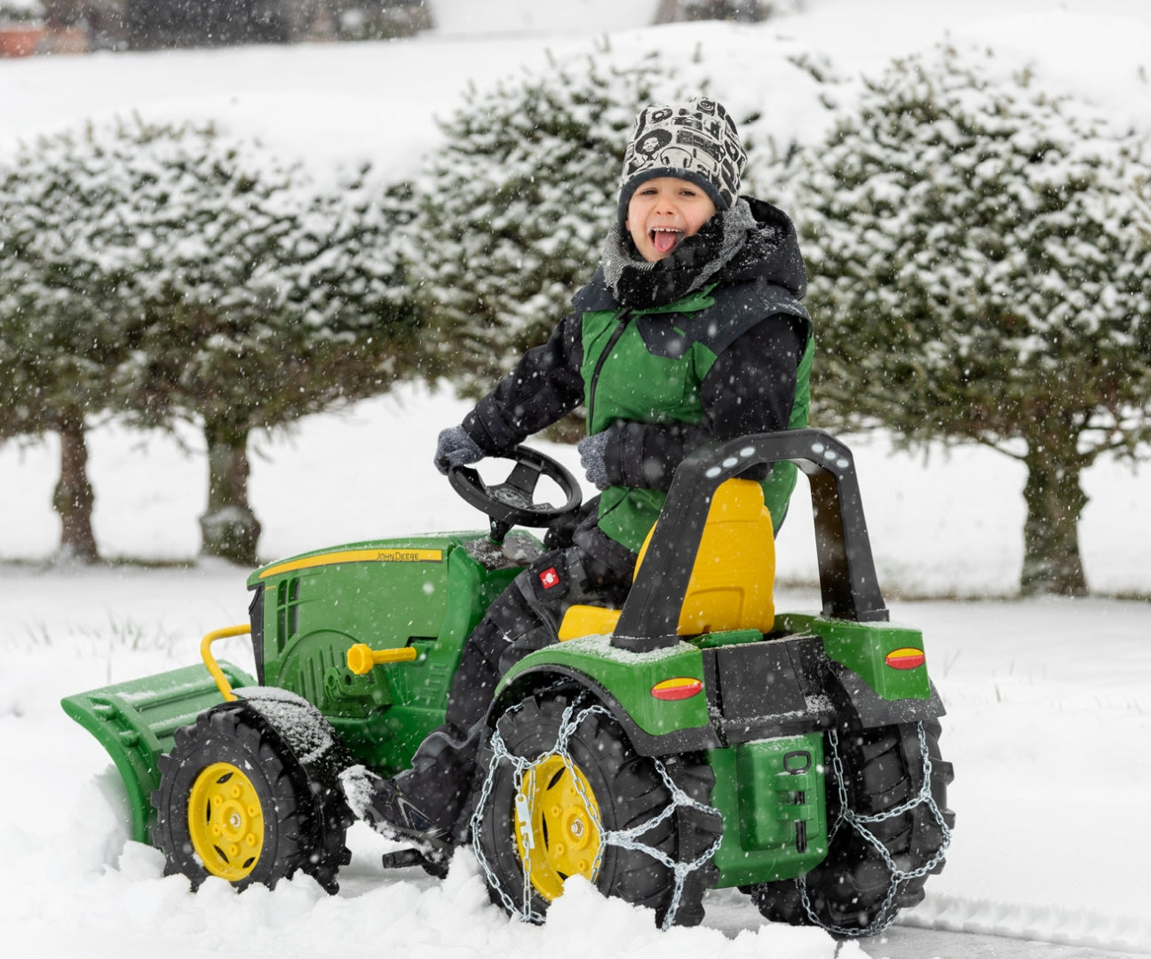 Trator X Track Premium John Deere 8400R Com Balde Rolly Toys