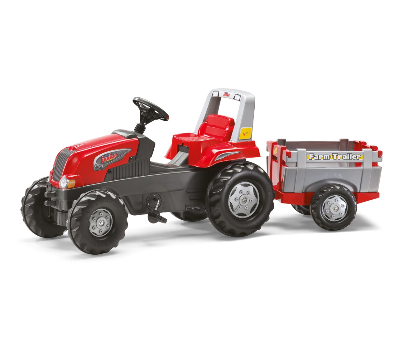 Trator Junior Rt Com Reboque Vermelho Rolly Toys