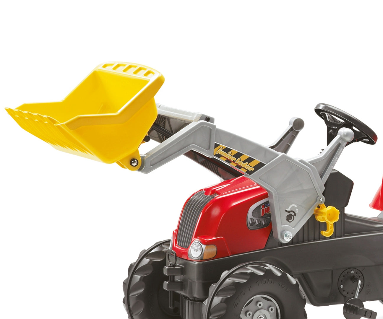 Trator Junior Rt Com Reboque E Balde Vermelho Rolly Toys