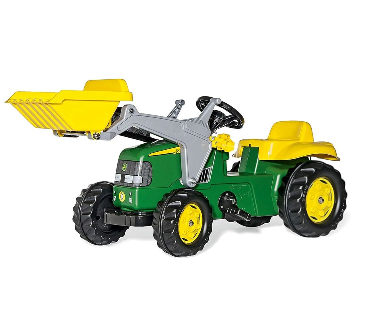 Trator John Deere Junior Com Balde E Reboque Rolly Toys
