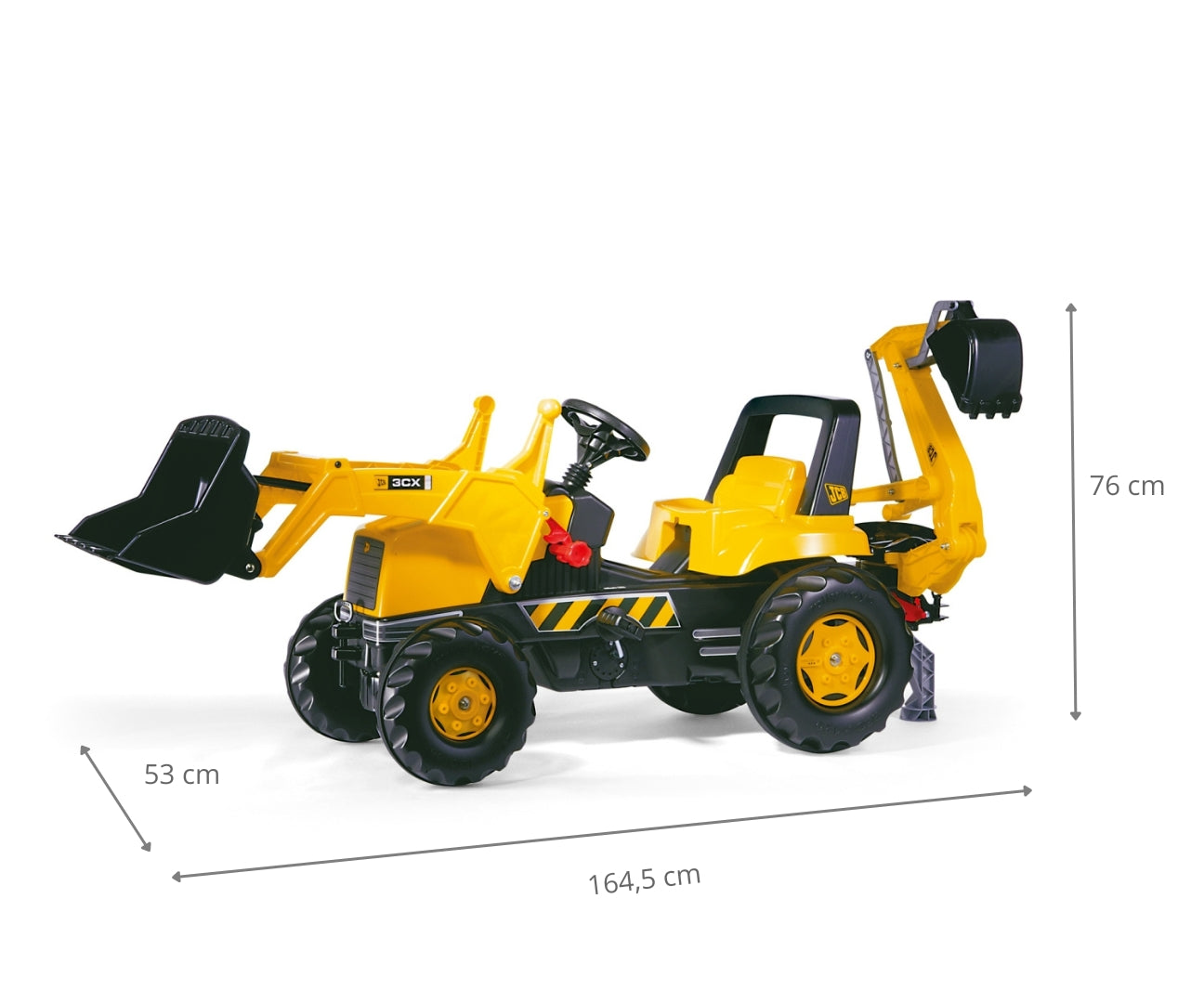 Jcb Junior Trator Com Balde E Reboque Rolly Toys