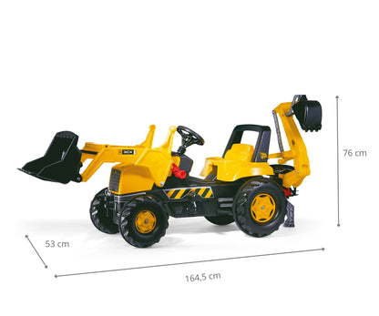 Jcb Junior Trator Com Balde E Reboque Rolly Toys