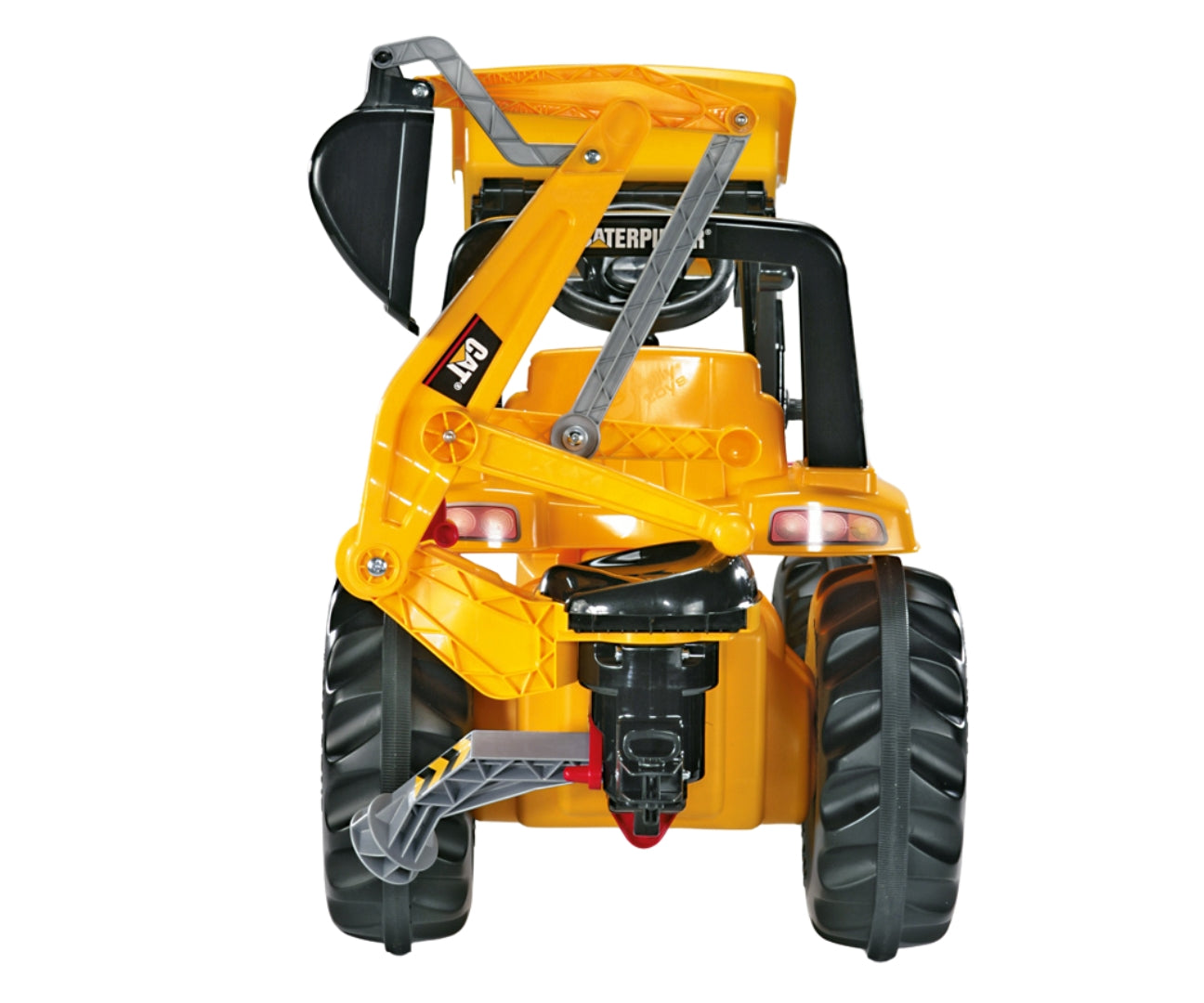 Trator Junior Cat Com Balde E Reboque Rolly Toys