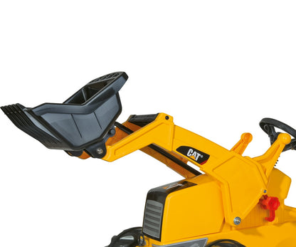 Trator Junior Cat Com Balde E Reboque Rolly Toys