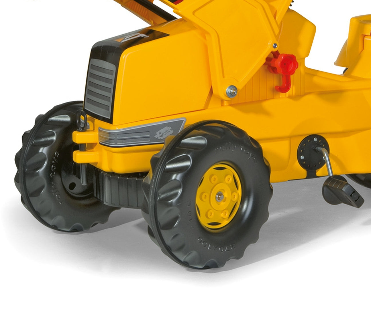 Trator Junior Cat Com Balde E Reboque Rolly Toys