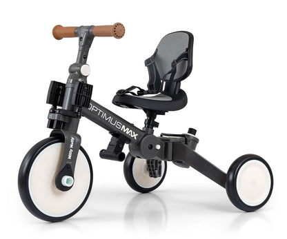 Bicicleta 5In1 Optimus Max Cinzento Escuro Qplay
