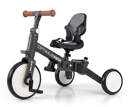 Bicicleta 5In1 Optimus Max Cinzento Escuro Qplay