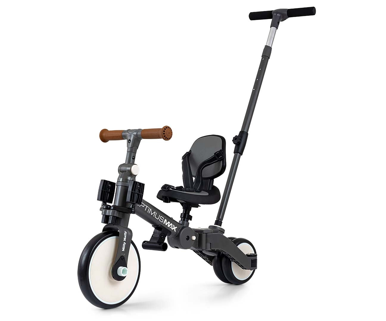 Bicicleta 5In1 Optimus Max Cinzento Escuro Qplay