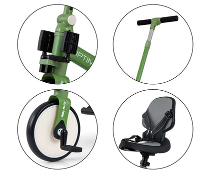 Bicicleta 5 Em 1 Optimus Max Verde Milly Mally