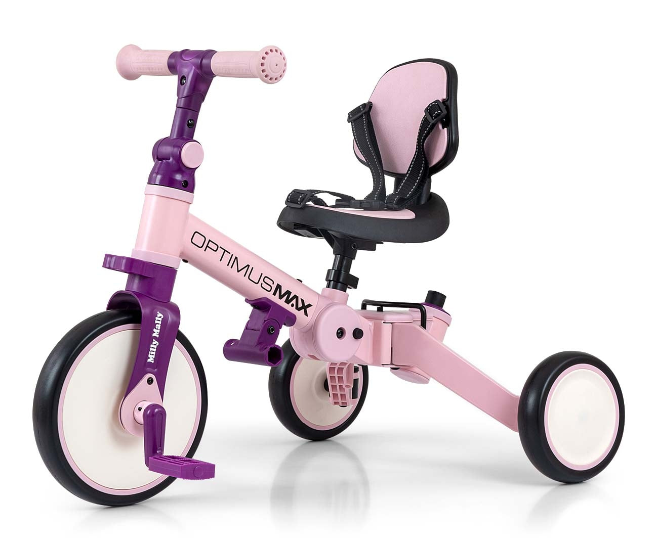Bicicleta 5In1 Optimus Max Rosa Milly Mally