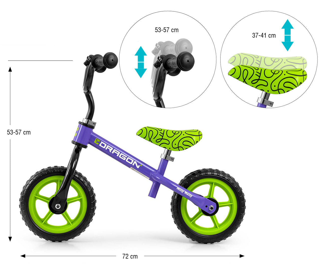 Bicicleta De Cross Dragon Violeta Milly Mally