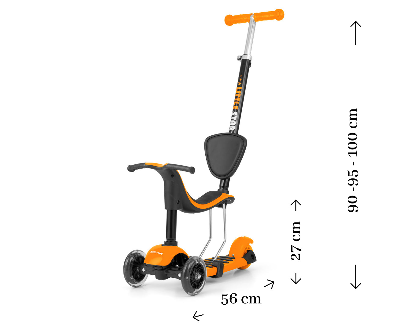 Scooter Little Star Laranja Milly Mally