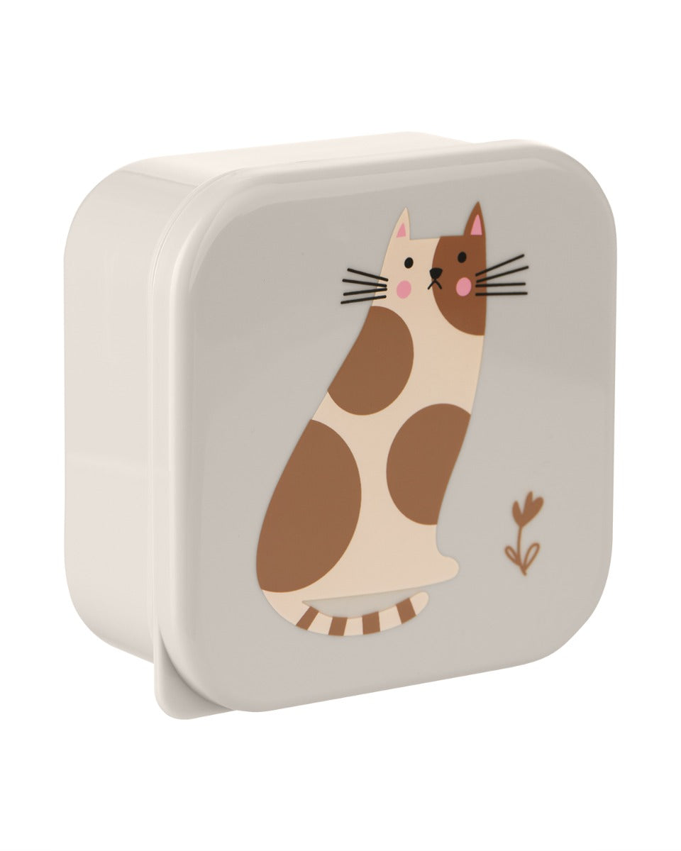 Lancheiras PP 4 unidades Kitty Cat Cinza