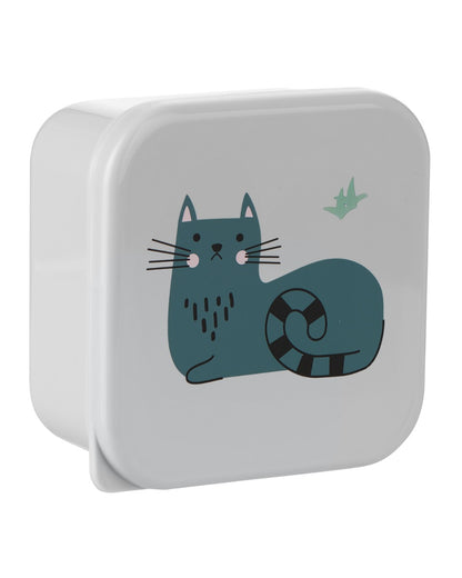 Lancheiras PP 4 unidades Kitty Cat Cinza