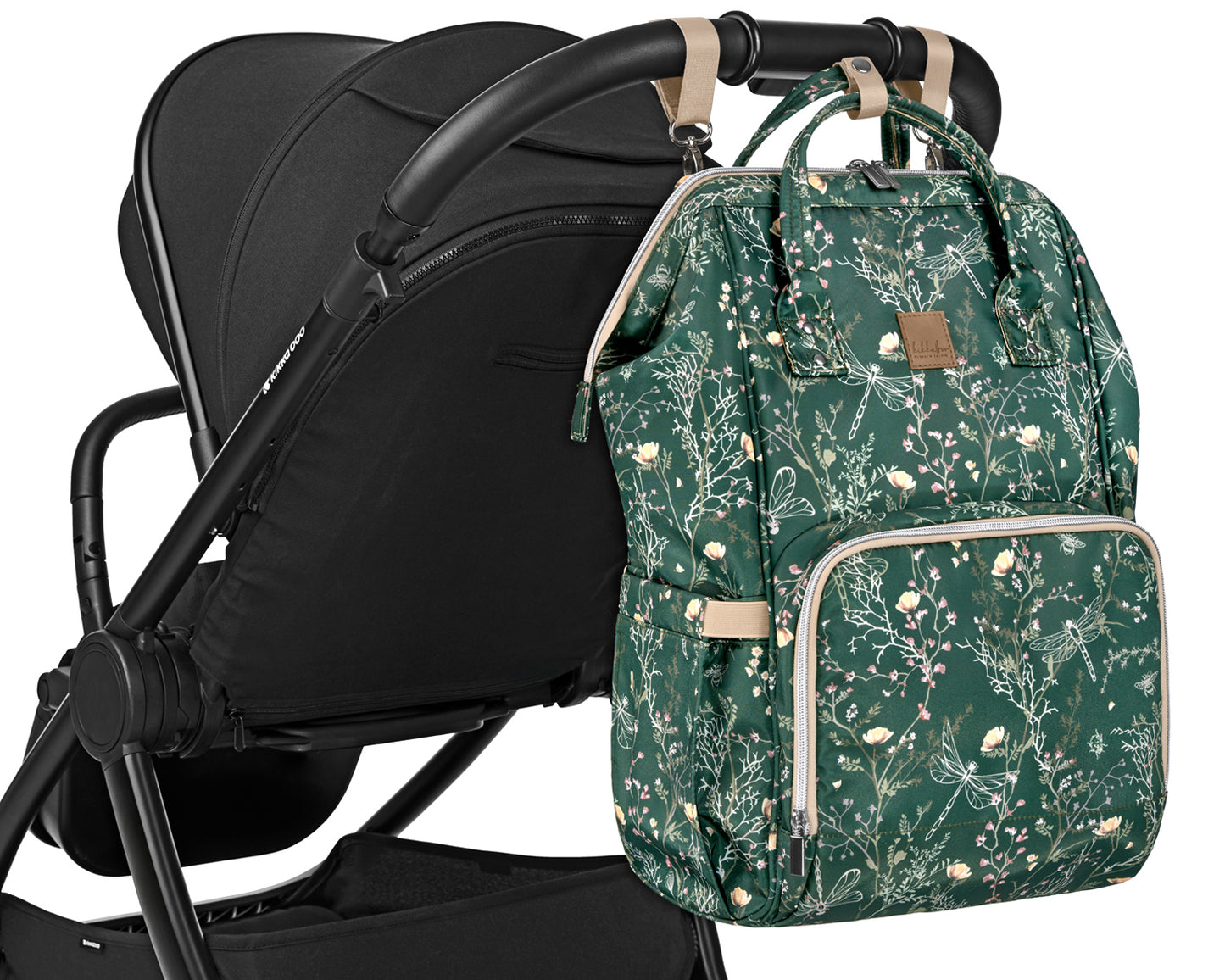 Bolsa Siena Luxe Secret Garden Mommy Verde Intenso