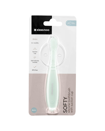 Escova de dentes em silicone com sucção Softy Mint