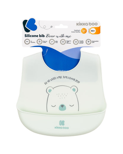 Babete de silicone Bear With Me Mint