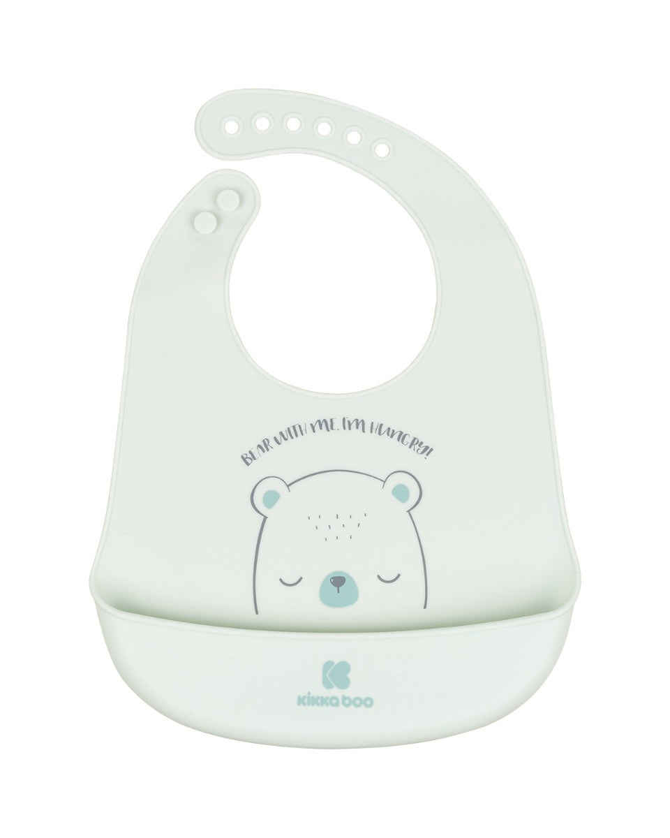 Babete de silicone Bear With Me Mint