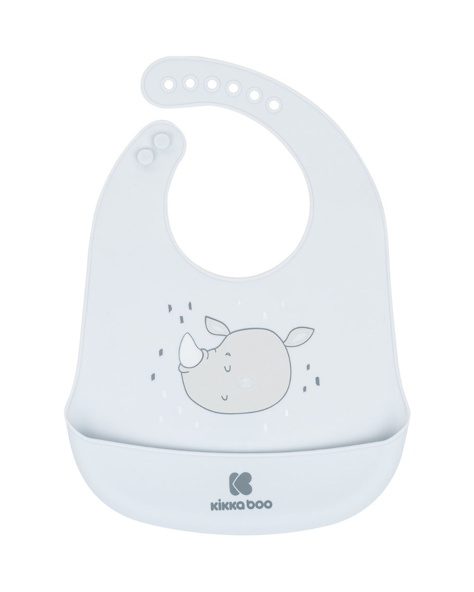 Babete de silicone azul Savanna