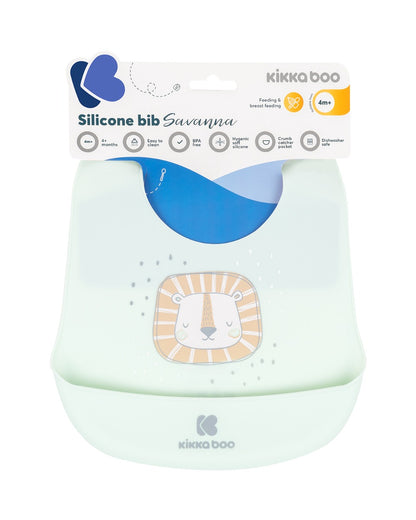 Babete de silicone Savanna Mint Kikkaboo