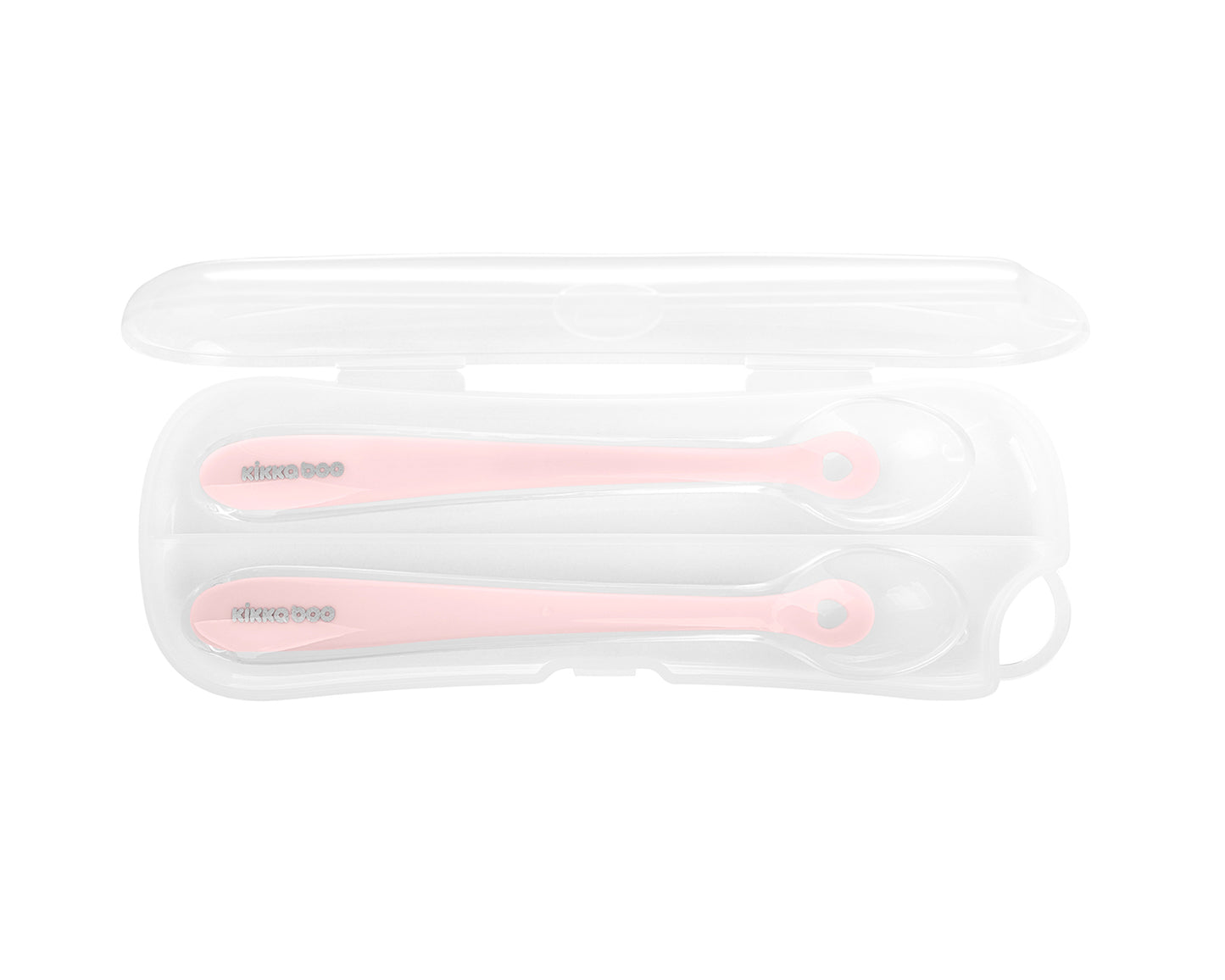 Colheres de silicone com estojo 2 unidades Rosa