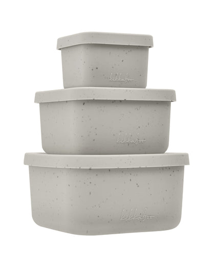 Conjunto de lancheira de silicone Platinum de 3 peças Sand Kikkaboo