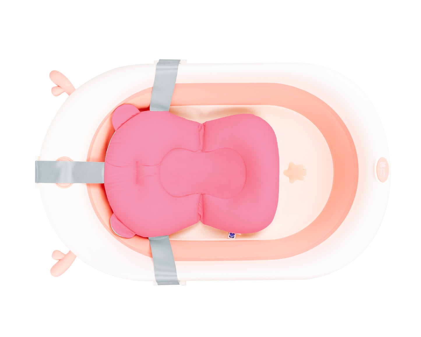 Suporte suave de banho Bear Rosa Kikkaboo