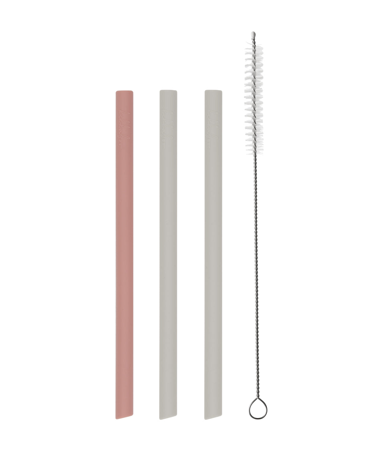 Conjunto de 3 palhinhas de silicone Platinum para blush